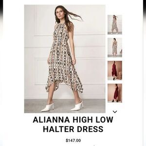 Three eighty two ALIANNA HIGH LOW HALTER DRESS NWT Medium